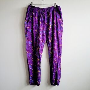 Nayli Mushroom Floral Festival Hippie Cotton Jogger Pants